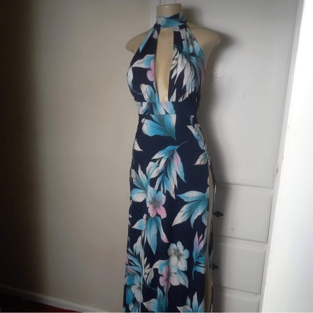 Fashion Nova floral navy dress
